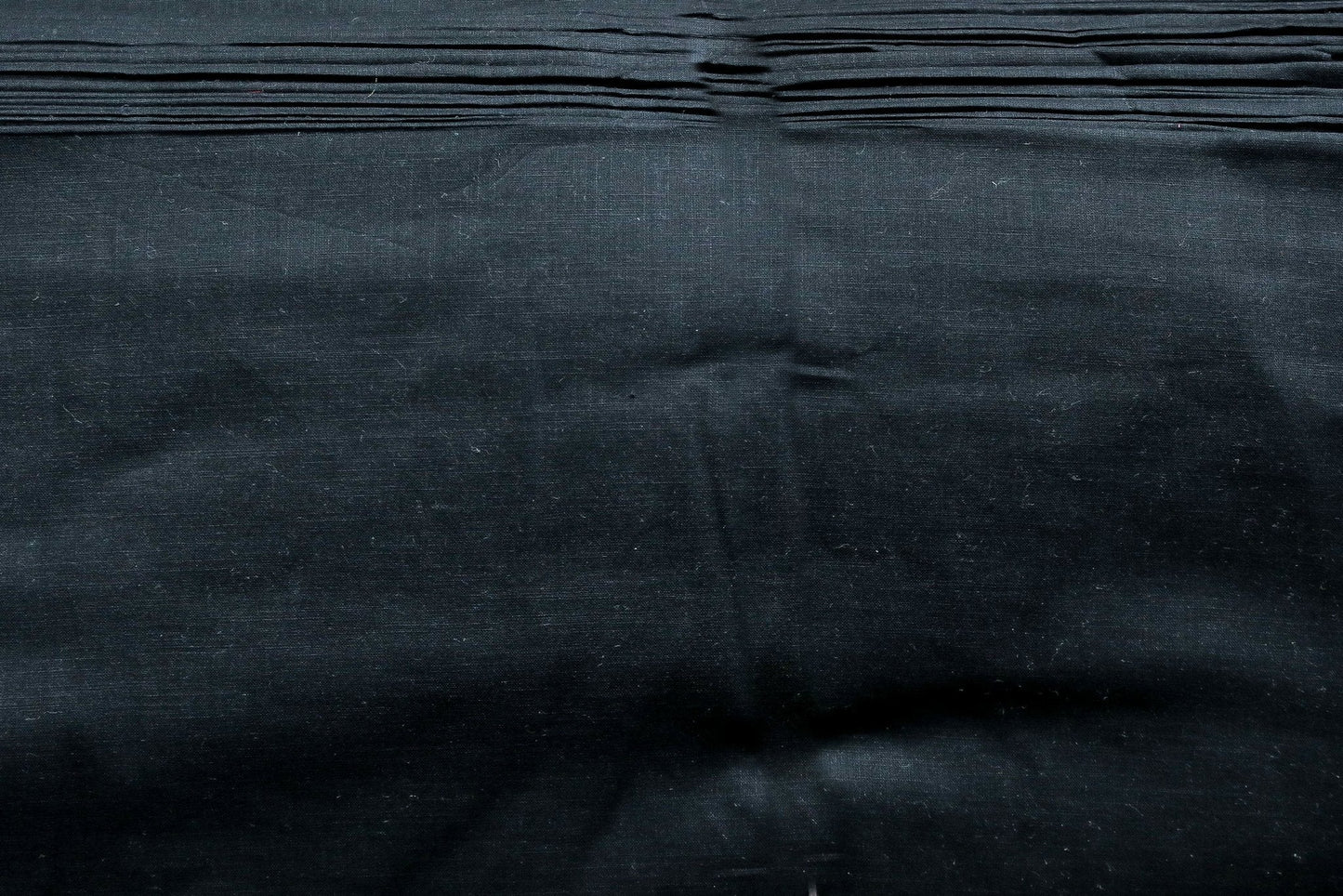 Plain Black Pure Cotton Slub Fabric