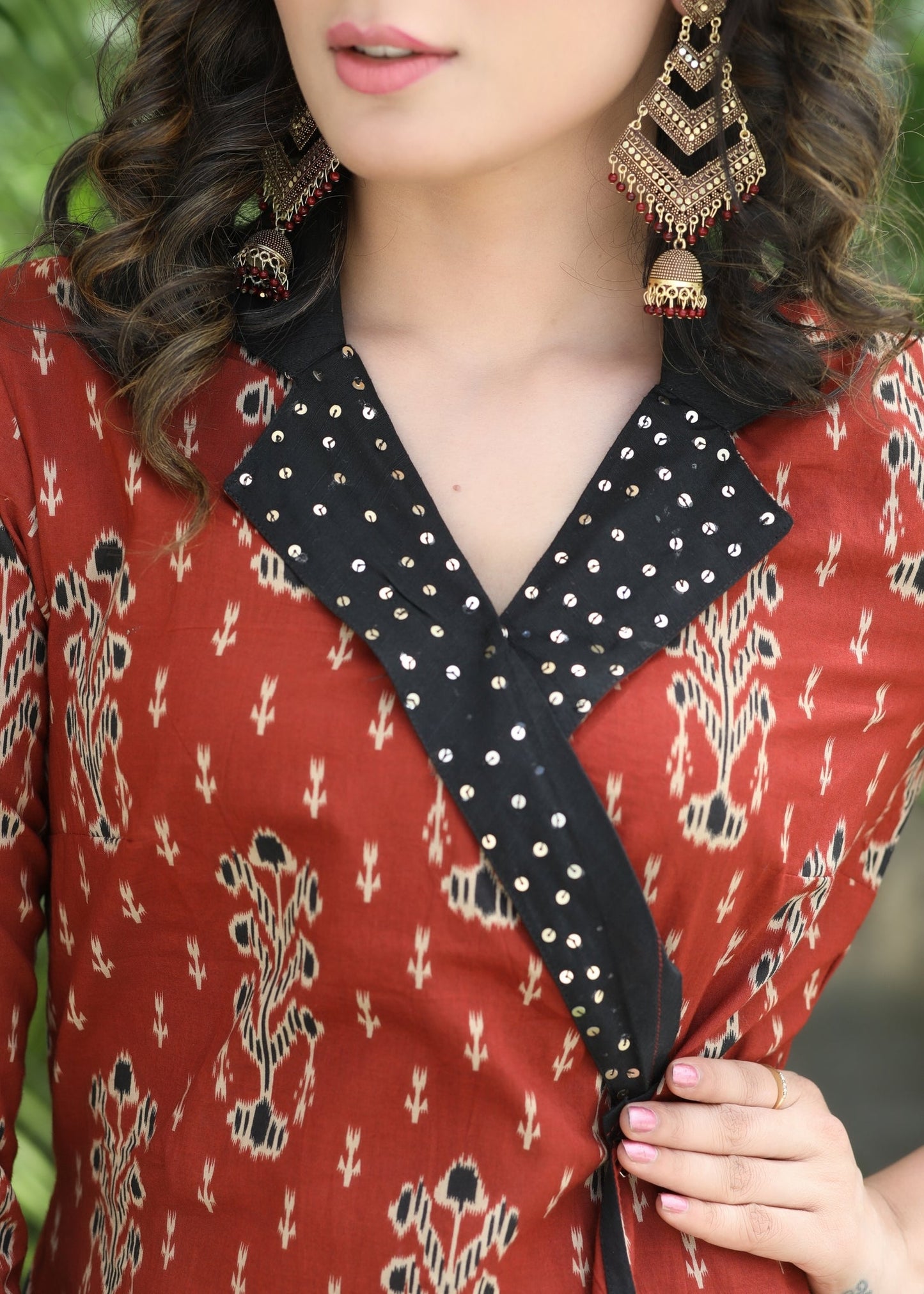 Stylish Cotton Printed Hand Embroidered Kurta -Pant Optional