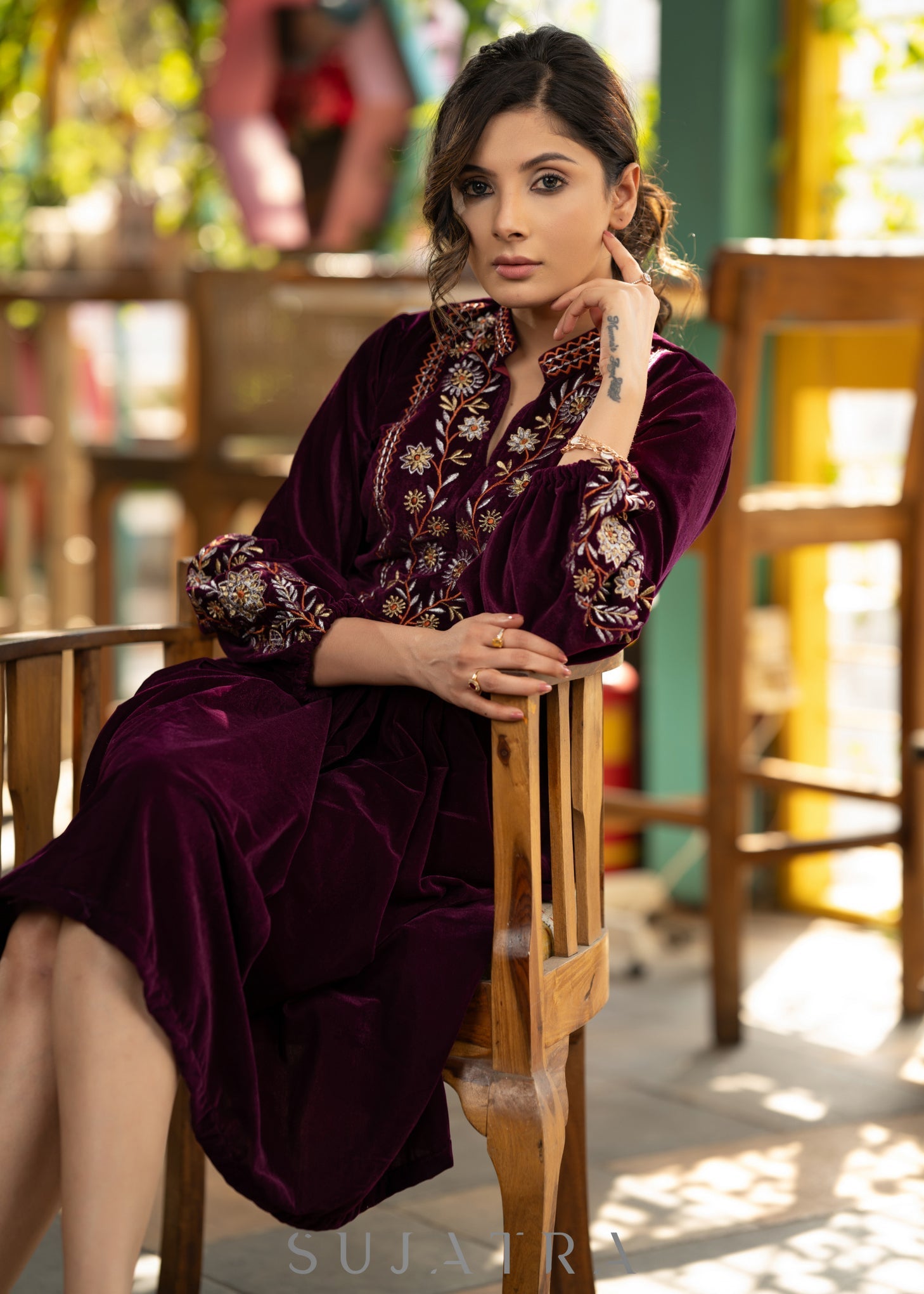 wine velvet dress Red Off Shoulder Long Evening Dress, Dark Red Party  classygown Embellished Bra Cups Wine Plunging Neck Velvet Short