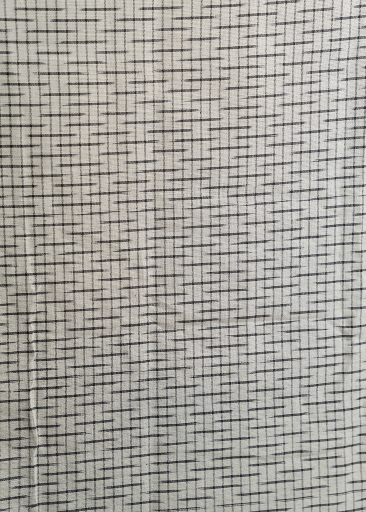 Tissu Ikat en pur coton blanc