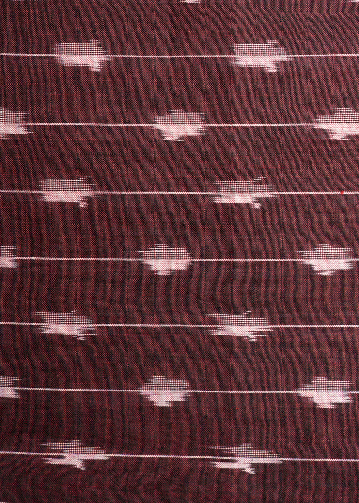 Tissu ikat en coton bordeaux