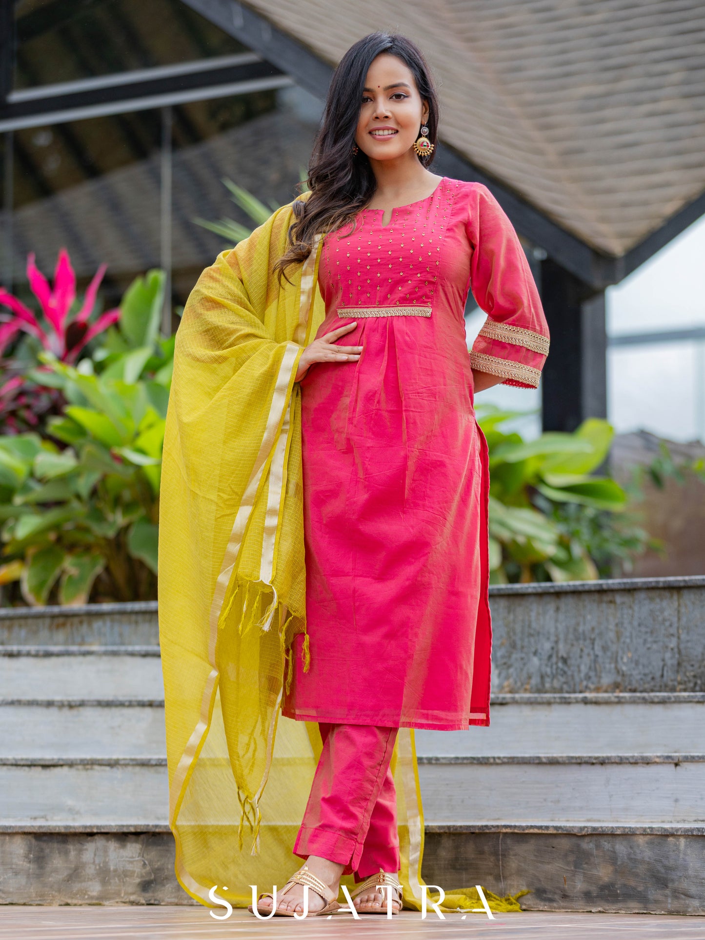 Rooh Hand Embroidered Chanderi Kurta