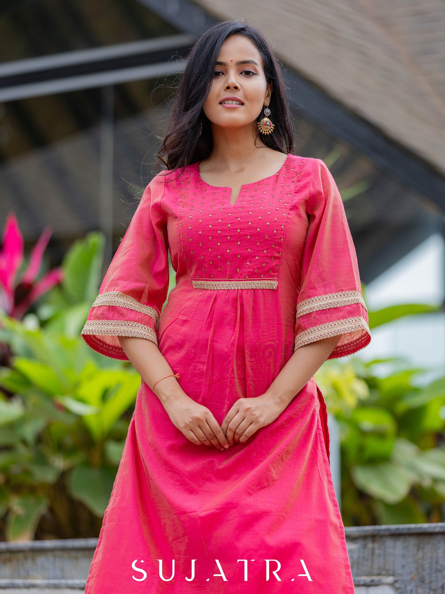 Rooh Hand Embroidered Chanderi Kurta