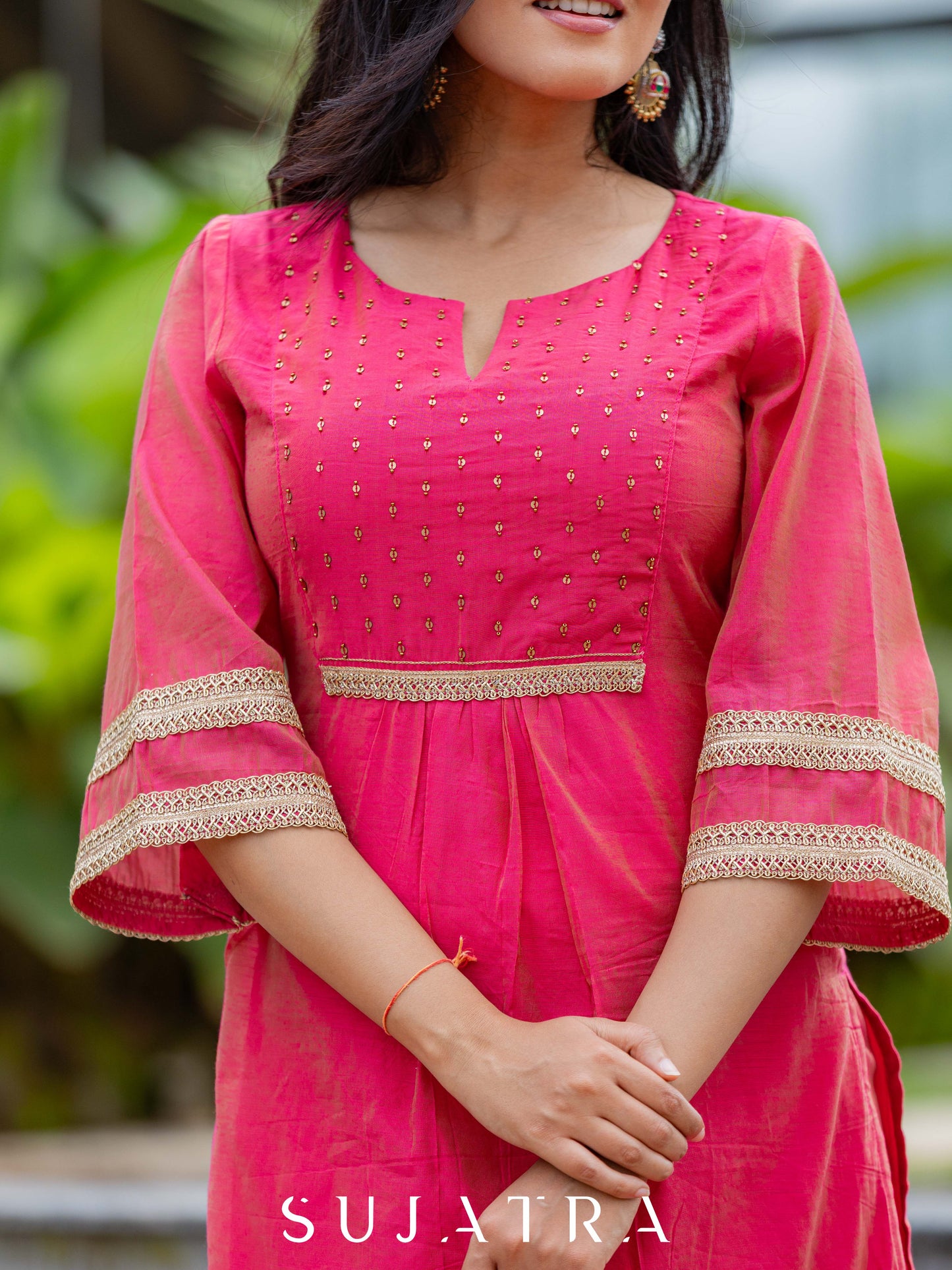 Rooh Hand Embroidered Chanderi Kurta