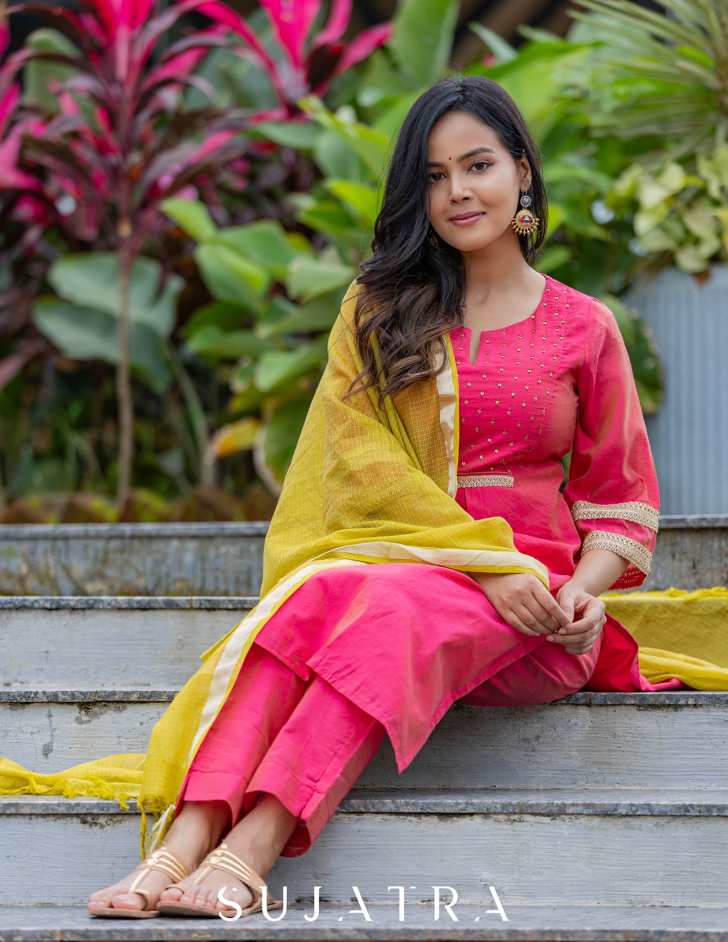 Rooh Hand Embroidered Chanderi Kurta