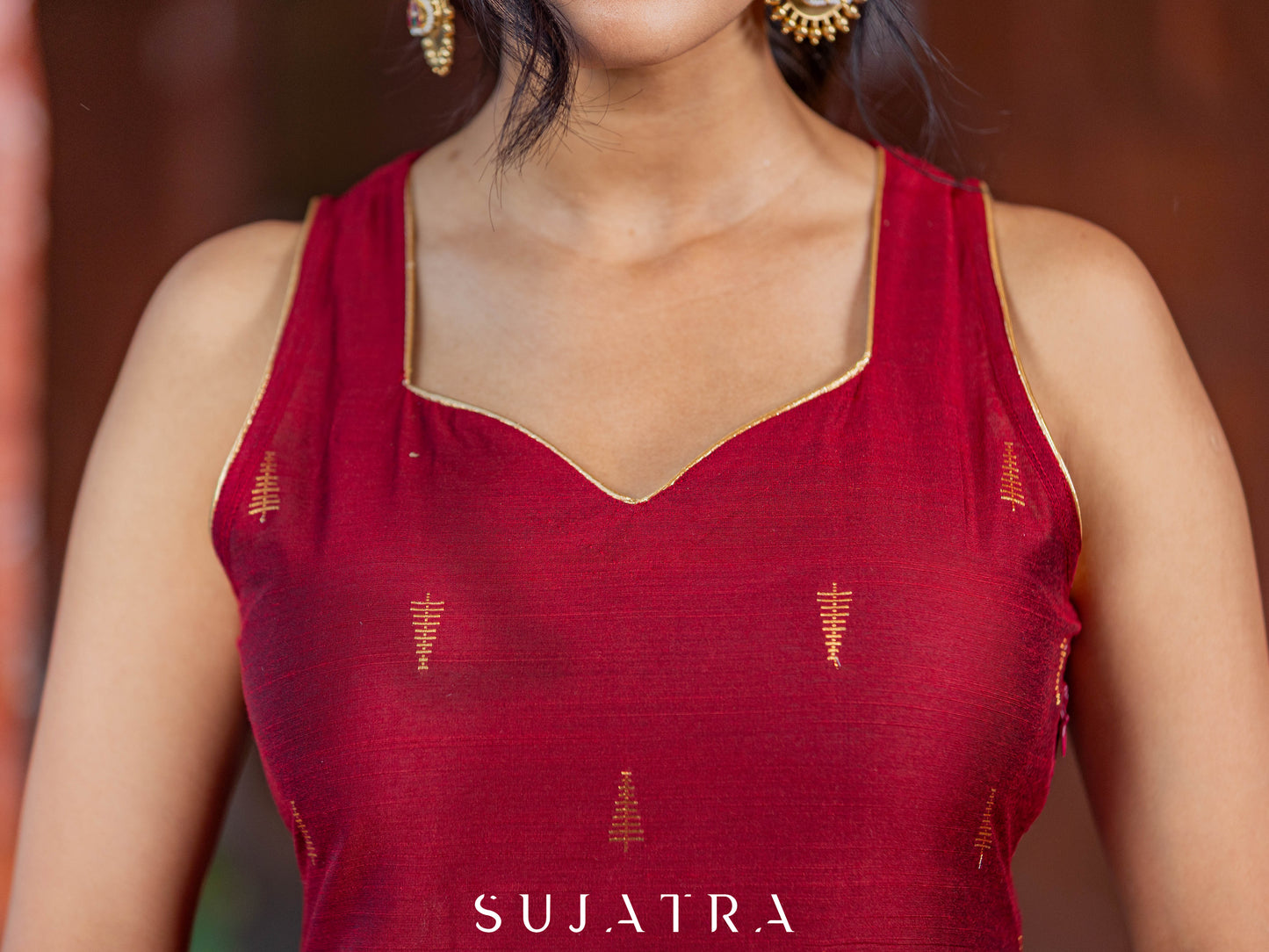 Rangini Cotton Silk Kurta with Delicate Embellishments