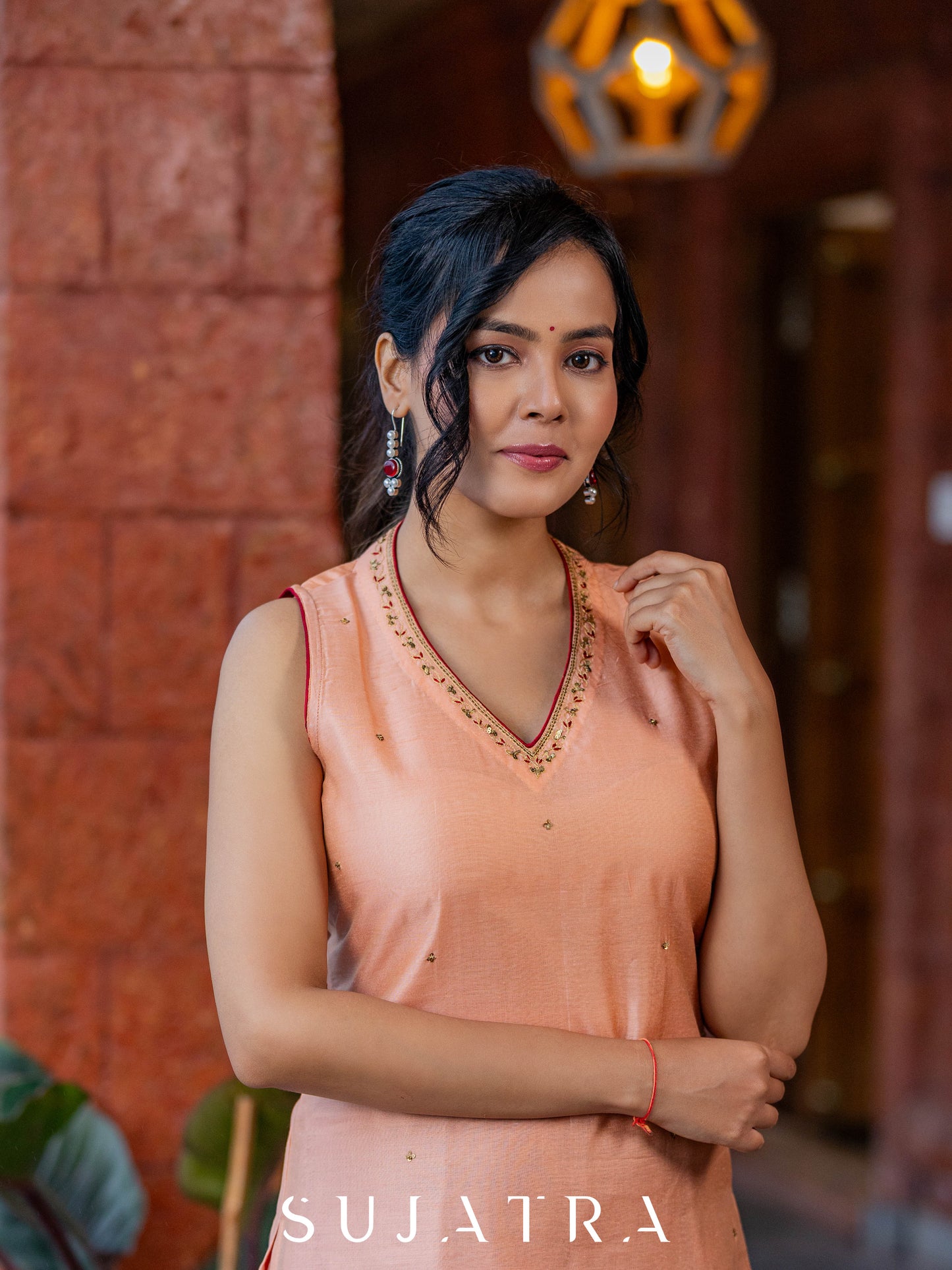 Rang Intricate Hand Embroidered Chanderi Kurta