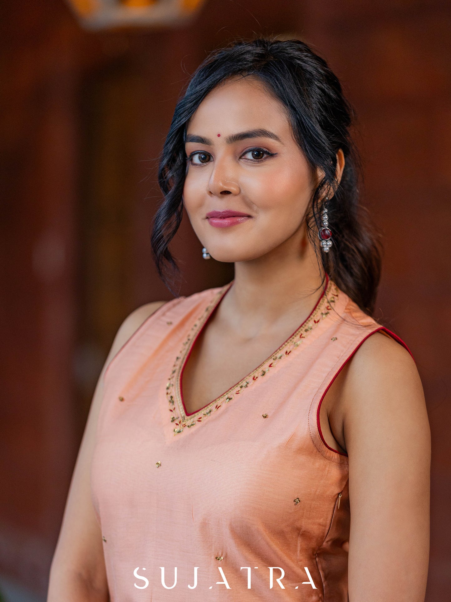 Rang Intricate Hand Embroidered Chanderi Kurta