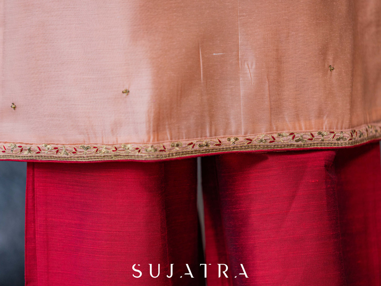 Rang Intricate Hand Embroidered Chanderi Kurta