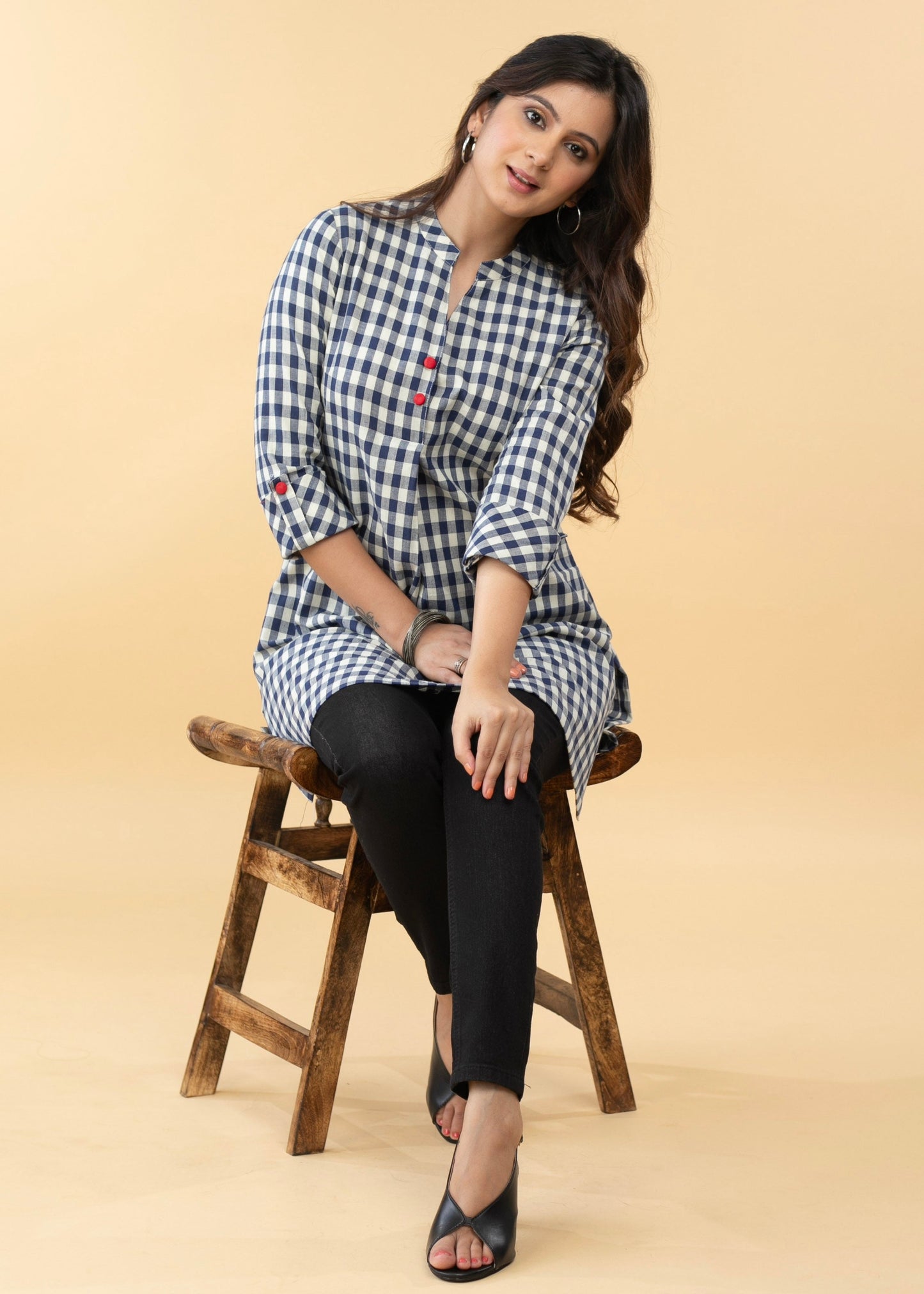 Smart Pure Cotton Checks Tunic