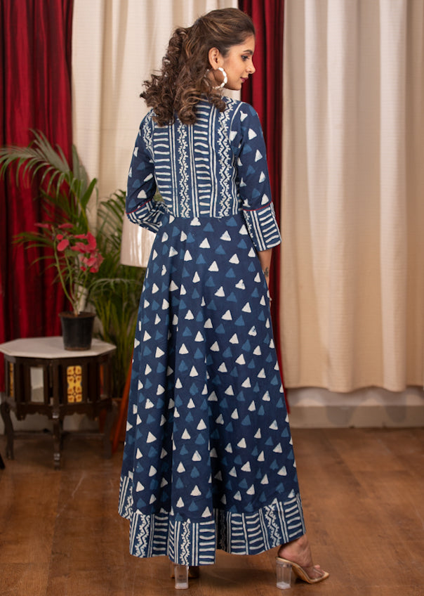 Beautifully Designed Trendy Indigo evening gown