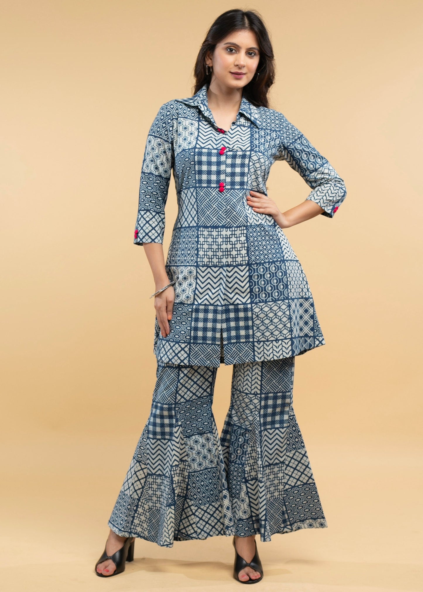 Indigo Co-Ord Set Tunic - Pant Optional