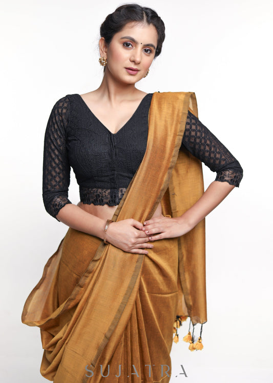 Trendy Black Georgette Embroidered Blouse  - Plain Saree Optional