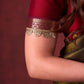 Maroon Cotton Silk Blouse with Intricate Zari Border Accents