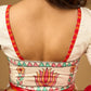 Exclusive hand painted madhubani off white blouse.