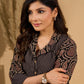 Bold Black Ajrakh Printed Cotton Kurta with Linear Yoke and Cuff Detailing