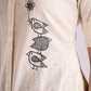 Breezy Off-White Cotton Kurta with Artistic Hand-Painted Detailing