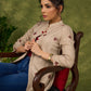 Exquisite Beige Long Shrug Showcasing Artisanal Embroidery Techniques   Inner Optional