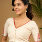 Exclusive hand painted madhubani off white blouse.