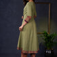 Exclusive-Sage-Green-Cotton-A-Line-Kurta-With-Kalamkari-Combination-Pant-Optional