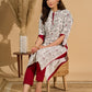 White Radiance Mul Cotton Kurta with Opulent Maroon Detailing