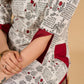 White Radiance Mul Cotton Kurta with Opulent Maroon Detailing