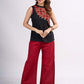 Black Ethnic Top with Asymmetric Ajrakh Panel and Coin Embellishment