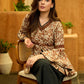 Earthy Floral Printed Mul Cotton Top with Flared Ruffle Sleeves and Tie-Up Waist