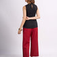 Black Ethnic Top with Asymmetric Ajrakh Panel and Coin Embellishment