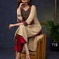 Elegant-Beige-Cotton-Straight-Cut-Ajrakh-Combination-Kurta--Pant-Optional