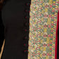 Ebon Elegance Kurta with Maroon Lining and Madhubani Charm