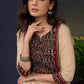 Elegant-Beige-Cotton-Straight-Cut-Ajrakh-Combination-Kurta--Pant-Optional