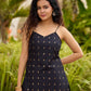 Graceful Black Silk Strappy Short Kurta Ensemble with Golden Butta - Dhoti pant Additional