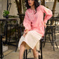 Baby Pink Shirt Featuring An Embellished Collar Detail