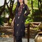 Elegant Black Cotton Kurta with Intricate Geometric Hand Block Print