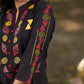 Elegant Black Cotton Kurta with Intricate Geometric Hand Block Print