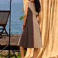 Black & Beige Ajrakh Cotton Dress with Structured Panel Design