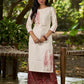 Classic Ivory Cotton Kurta with Traditional Paisley Hand Block Motifs