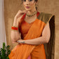 Exclusive Orange & Pink Combination Pure Tissue Saree With Optional Khan Blouse Piece