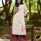 Classic Ivory Cotton Kurta with Traditional Paisley Hand Block Motifs