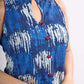 Indigo Cotton Indo Western Top with Tailored Waistcoat Finish