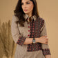 Charming Cream Ajrakh Kurta with Geometric Yoke & Cuffs