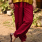Mustard Cotton Silk Top With Pleated Yoke And Contrasting Ikat Detailing On Sleeves And Collar