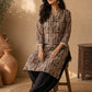 Ivory Geometric Printed Cotton Kurta with Contemporary Ethnic Motifs