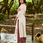 Classic Ivory Cotton Kurta with Traditional Paisley Hand Block Motifs