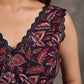 Classic Black Floral Printed Cotton Blouse