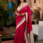 Luxurious cotton saree with intricate hand embroidery and opulent Benarasi combination