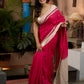 Luxurious cotton saree with intricate hand embroidery and opulent Benarasi combination