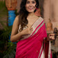Luxurious cotton saree with intricate hand embroidery and opulent Benarasi combination