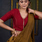 Stylish Maroon Blouse with Pleated Back